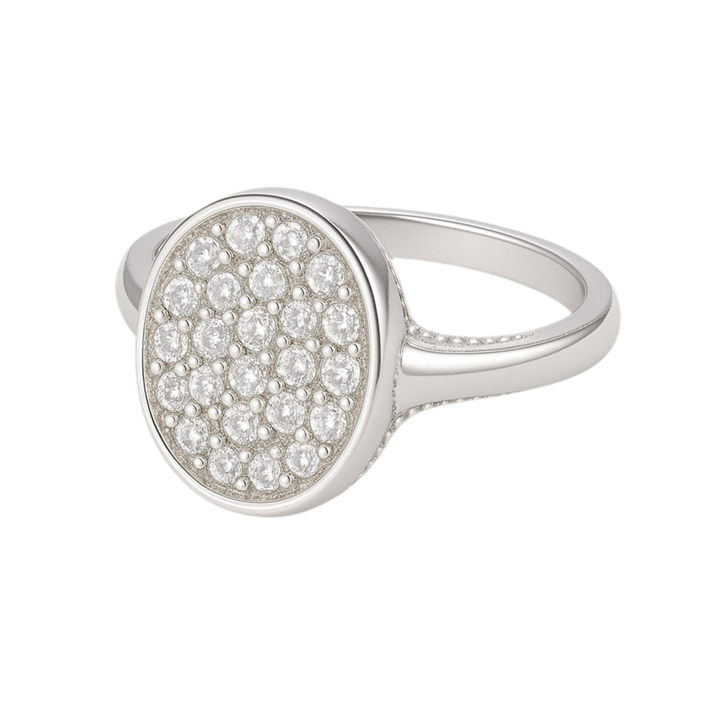 Bezel Halo 925 Pinky Ring