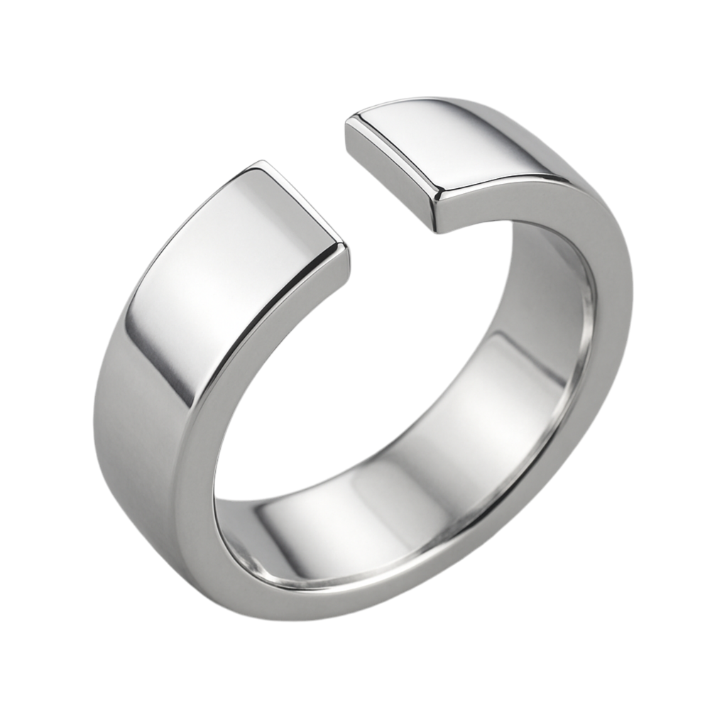 925 Silver Men’s Ring – Minimal Open Band