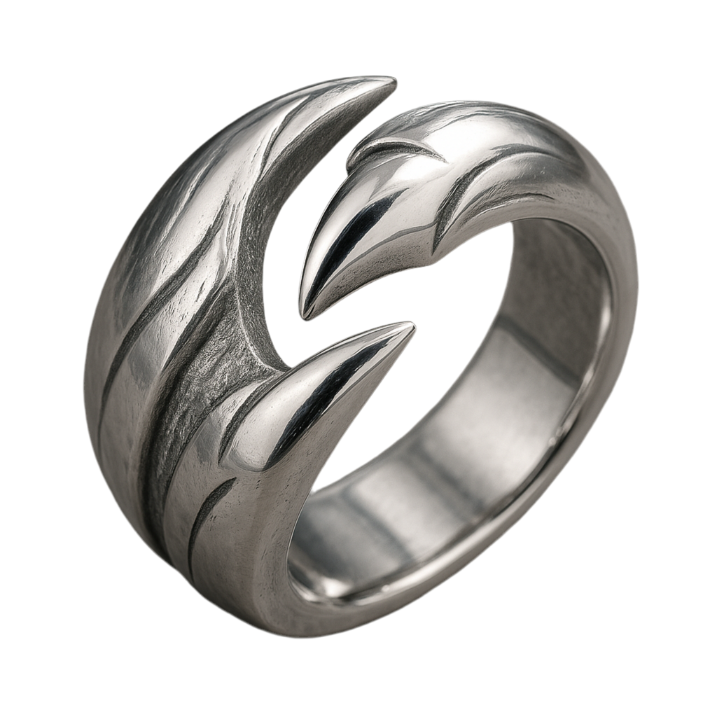 925 Silver Men’s Ring – Claw Grip Wrap