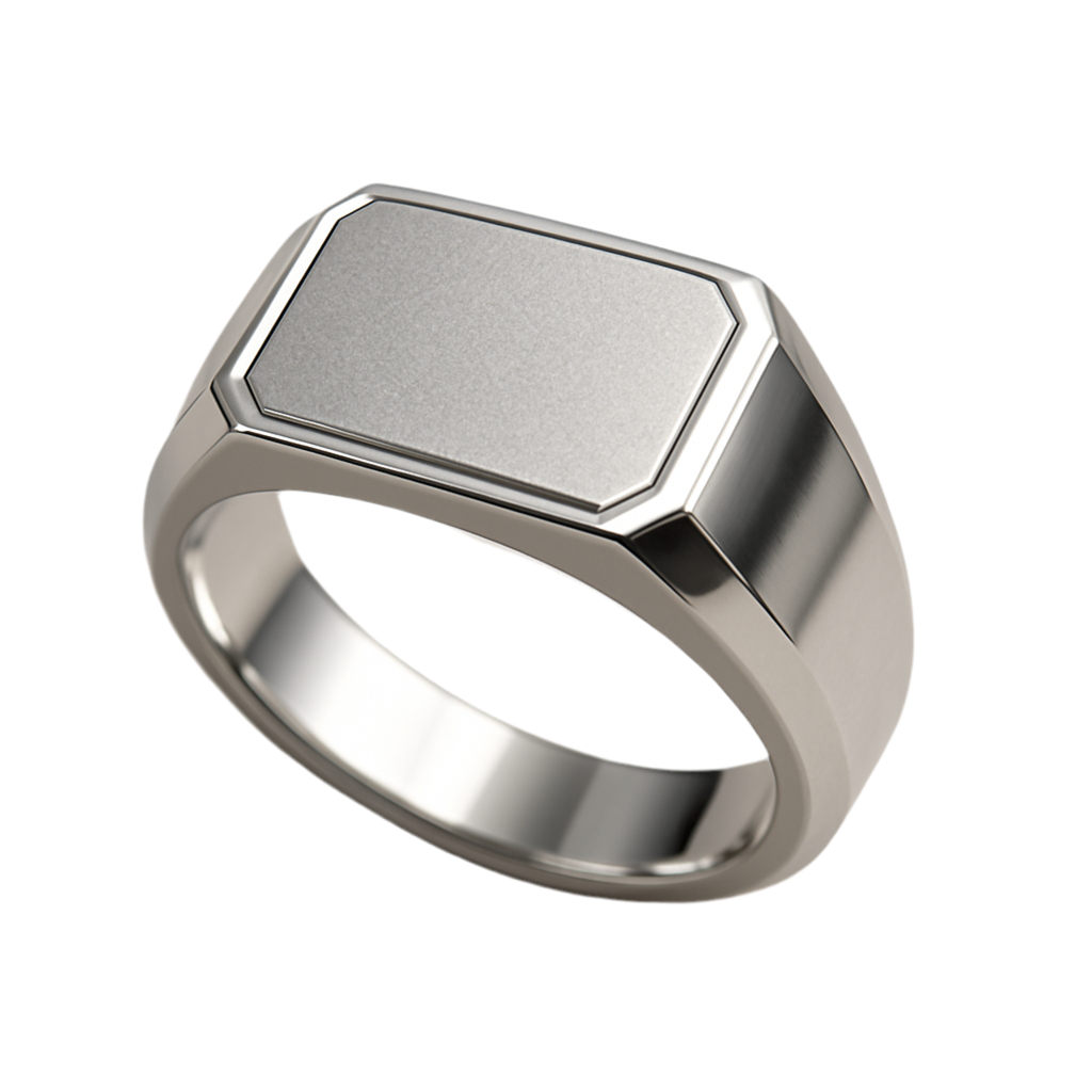 925 Silver Men’s Ring – Octagon Signet Plate