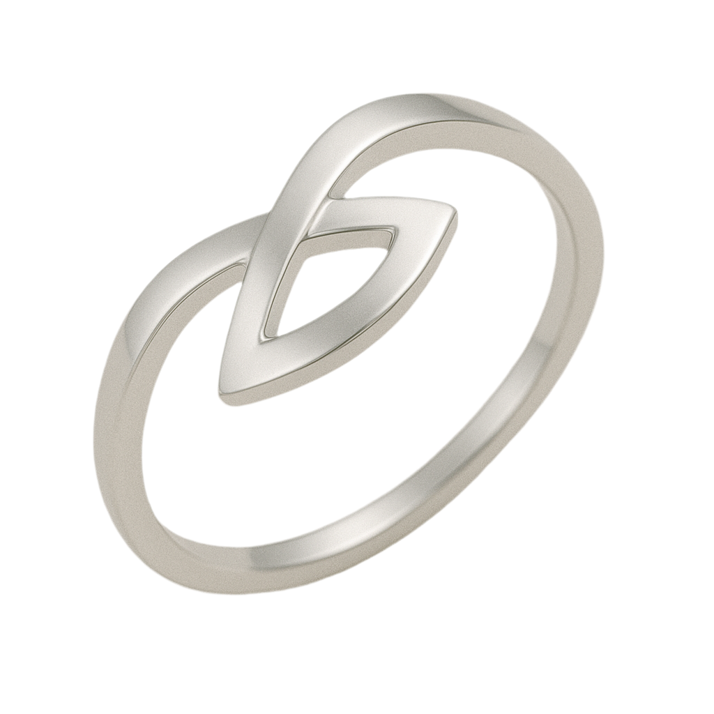 925 Silver Women’s Ring – Open Infinity Petal