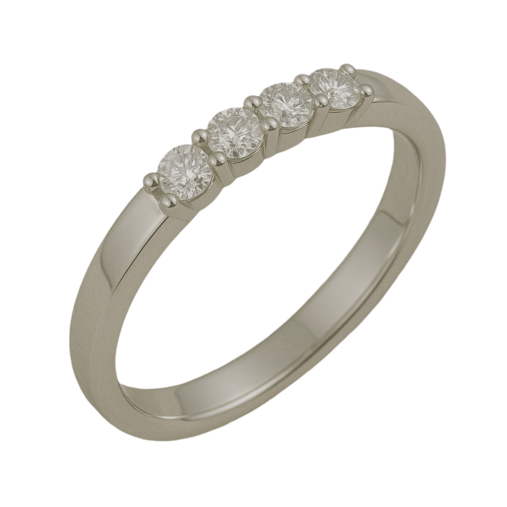 925 Silver Women’s Ring – 5-Stone Classic Band